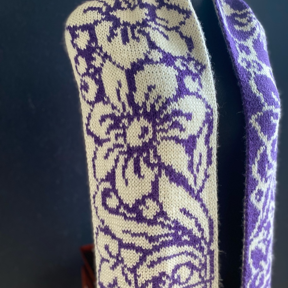 New Hand Double Knitted Reversible Long Scarf Handmade Two-Color Two-Side Scarf